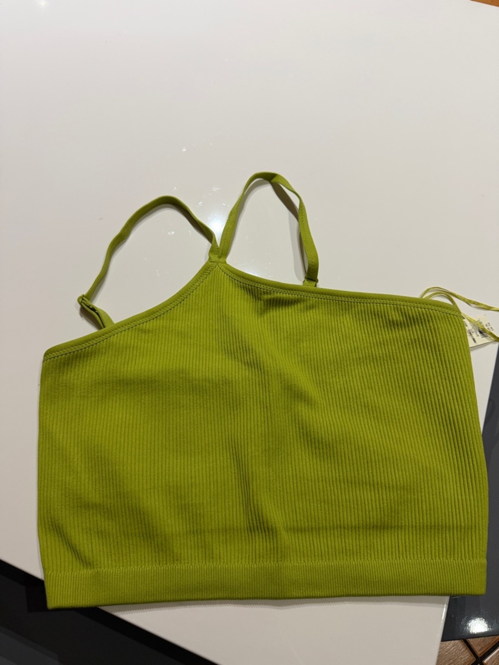 aerie Green Ribbed Bralette - size XL